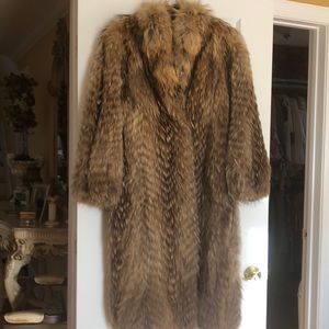 Authentic Racoon fur coat (reversible)
